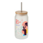 Trinkglas Subli 400ml mit markiertem Druckbereich für Ihr Logo