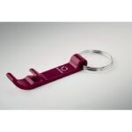 Schlüsselring mit Kapselheber Rot, Detailaufnahme des Materials