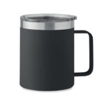 Doppelwandiger Becher 300 ml Schwarz als Werbeartikel mit Logodruck