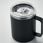Doppelwandiger Becher 300 ml Schwarz, Detailaufnahme des Materials