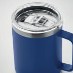 Doppelwandiger Becher 300 ml Blau, Detailaufnahme des Materials