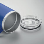 Doppelwandiger Becher 300 ml Blau, geöffnet dargestellt