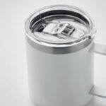 Doppelwandiger Becher 300 ml Weiß, Detailaufnahme des Materials