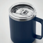 Doppelwandiger Becher 300 ml Blau, Detailaufnahme des Materials