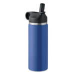 Doppelwandige Flasche 500 ml Blau als Werbeartikel mit Logodruck