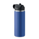 Doppelwandige Flasche 500 ml Blau, Seitenansicht