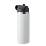 Doppelwandige Flasche 500 ml Weiß, Seitenansicht