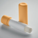 Veganer Lippenbalsam Orange, Detailaufnahme des Materials