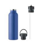 Doppelwandige Flasche 700 ml Blau als Werbeartikel mit Logodruck