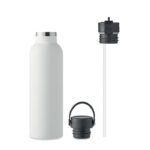 Doppelwandige Flasche 700 ml Weiß als Werbeartikel mit Logodruck