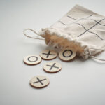 Tic-Tac-Toe Spiel, Detailaufnahme des Materials