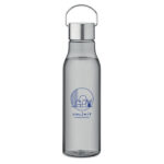 Trinkflasche RPET 600 ml Grau mit markiertem Druckbereich für Ihr Logo