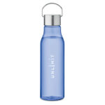 Trinkflasche RPET 600 ml Blau mit markiertem Druckbereich für Ihr Logo