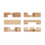 Holzpuzzle/Gehirnjogging Bambus, Rückansicht