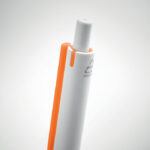 Druckkugelschreiber Orange, Detailaufnahme des Materials