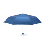3-faltiger Regenschirm Blau als Werbeartikel mit Logodruck