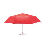 3-faltiger Regenschirm Rot als Werbeartikel mit Logodruck