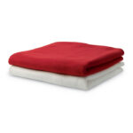 Fleece-Decke Rot, Rückansicht