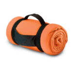 Fleece-Decke Orange als Werbeartikel mit Logodruck