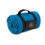 Fleece-Decke Blau mit markiertem Druckbereich für Ihr Logo