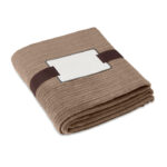 Fleece-Decke Braun als Werbeartikel mit Logodruck