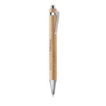Kugelschreiber aus Bambus mit markiertem Druckbereich für Ihr Logo
