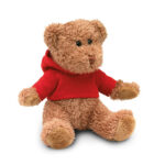 Teddybär mit Hoody  Rot als Werbeartikel mit Logodruck