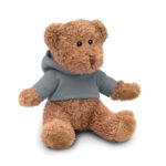 Teddybär mit Hoody  Grau als Werbeartikel mit Logodruck