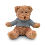Teddybär mit Hoody  Grau von oben