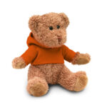 Teddybär mit Hoody  Orange als Werbeartikel mit Logodruck