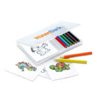 Buntstifte-Set mit markiertem Druckbereich für Ihr Logo