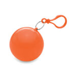 Regenmantel in Kugel Orange als Werbeartikel mit Logodruck