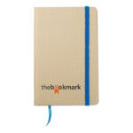 DIN A6 Notizbuch Blau mit markiertem Druckbereich für Ihr Logo