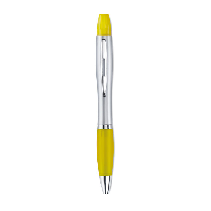 2in1 Stift Gelb als Werbeartikel mit Logodruck