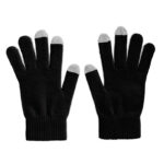 Touchscreen-Handschuhe Schwarz als Werbeartikel mit Logodruck