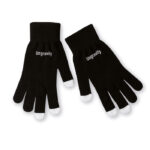 Touchscreen-Handschuhe Schwarz mit markiertem Druckbereich für Ihr Logo