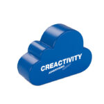 Anti-Stress-Wolke Blau mit markiertem Druckbereich für Ihr Logo