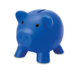 Sparschwein Blau als Werbeartikel mit Logodruck