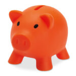 Sparschwein Orange als Werbeartikel mit Logodruck