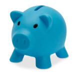 Sparschwein Blau als Werbeartikel mit Logodruck