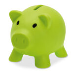 Sparschwein Gruen als Werbeartikel mit Logodruck