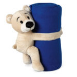 Kinder-Fleece-Decke Blau als Werbeartikel mit Logodruck
