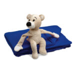 Kinder-Fleece-Decke Blau, Rückansicht