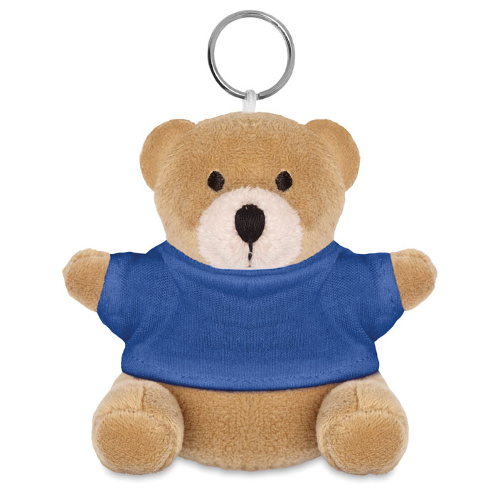 Schlüsselanhänger Teddy Blau Schlüsselanhänger Teddy Blau als Werbeartikel mit Logodruck