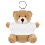 Schlüsselanhänger Teddy Weiß als Werbeartikel mit Logodruck