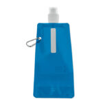 Faltbare Wasserflasche Blau als Werbeartikel mit Logodruck