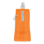 Faltbare Wasserflasche Orange, Rückansicht