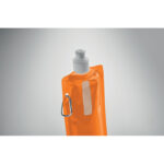 Faltbare Wasserflasche Orange, Detailaufnahme des Materials