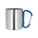 Trinkbecher mit Karabiner Blau, Rückansicht