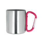Trinkbecher mit Karabiner Rot, Rückansicht